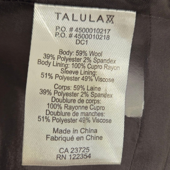 Aritzia - Talula Exeter Blazer - Charcoal - Size 4 - Picture 8 of 10